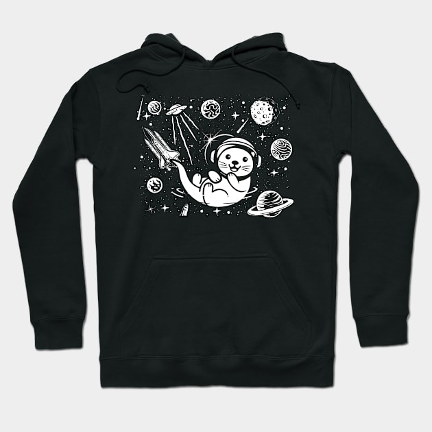 Otter Astronaut Hoodie by AngelBeez29